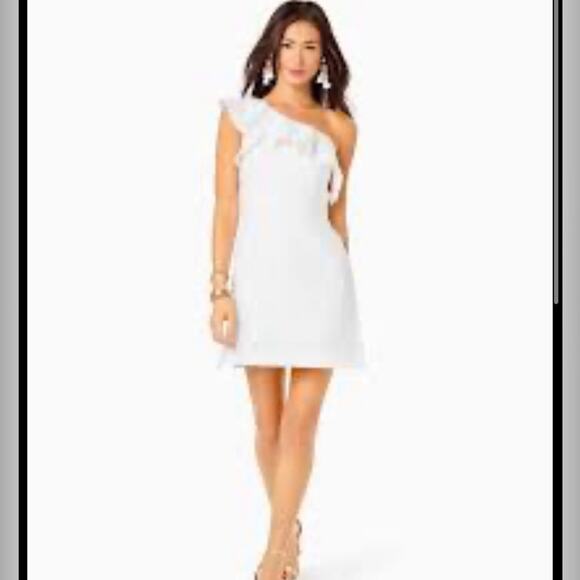 LILLY PULITZER PINEAPPLE PUCKER JACQUARD KIPTON ROMPER WHITE size 16 New - Picture 1 of 11